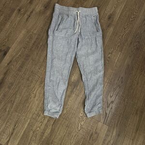 Athleta Women’s Joggers Sz 2 100% Linen Chambray Cabo Jogger Utility